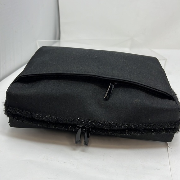 Chanel Large Nylon and Boucle Rectangle Zip Around Clutch Make Up Bag - Picture 11 of 15